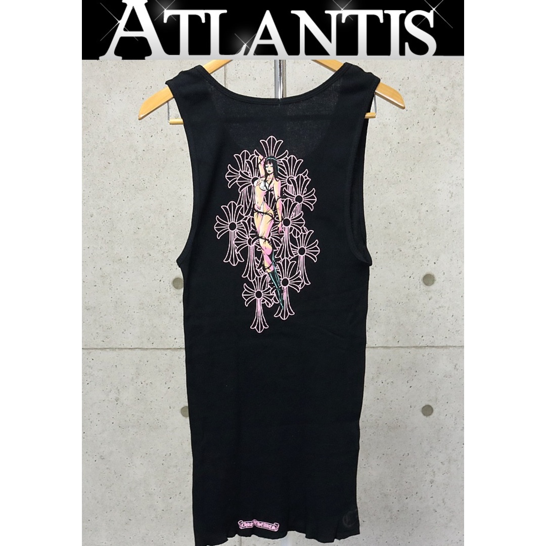 Chrome Hearts(クロムハーツ)のCHROME HEARTS 銀座店 クロムハーツ  新品 Deadly Doll タンクトップ メンズ size:L 黒×ピンク 93952 メンズのトップス(タンクトップ)の商品写真