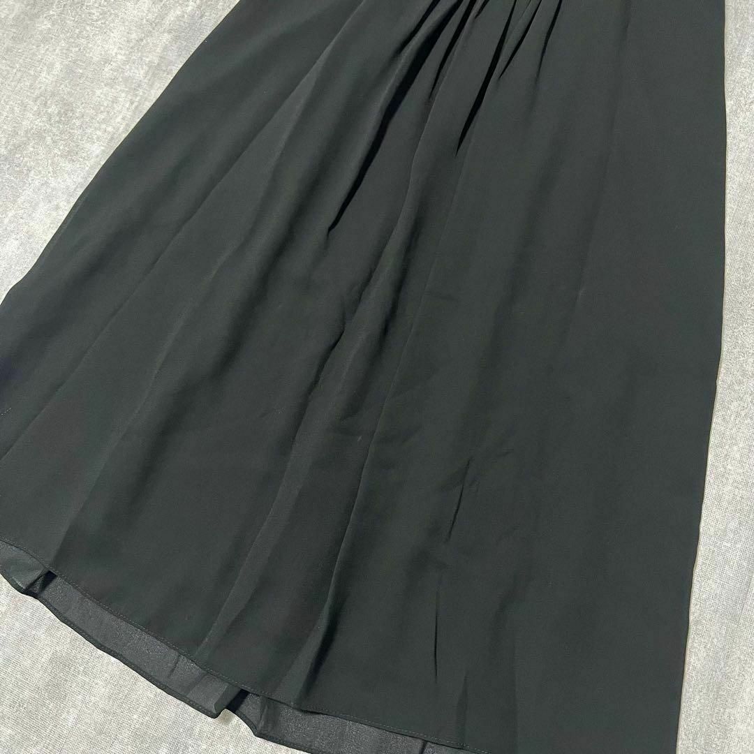 UNTITLED(アンタイトル)のUNTITLED ノースリーブワンピース ドレス ブラック 黒 シルク サイズ2 レディースのワンピース(ひざ丈ワンピース)の商品写真