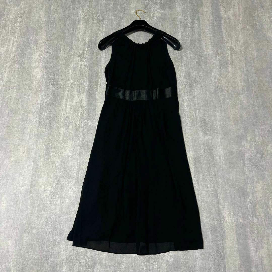 UNTITLED(アンタイトル)のUNTITLED ノースリーブワンピース ドレス ブラック 黒 シルク サイズ2 レディースのワンピース(ひざ丈ワンピース)の商品写真