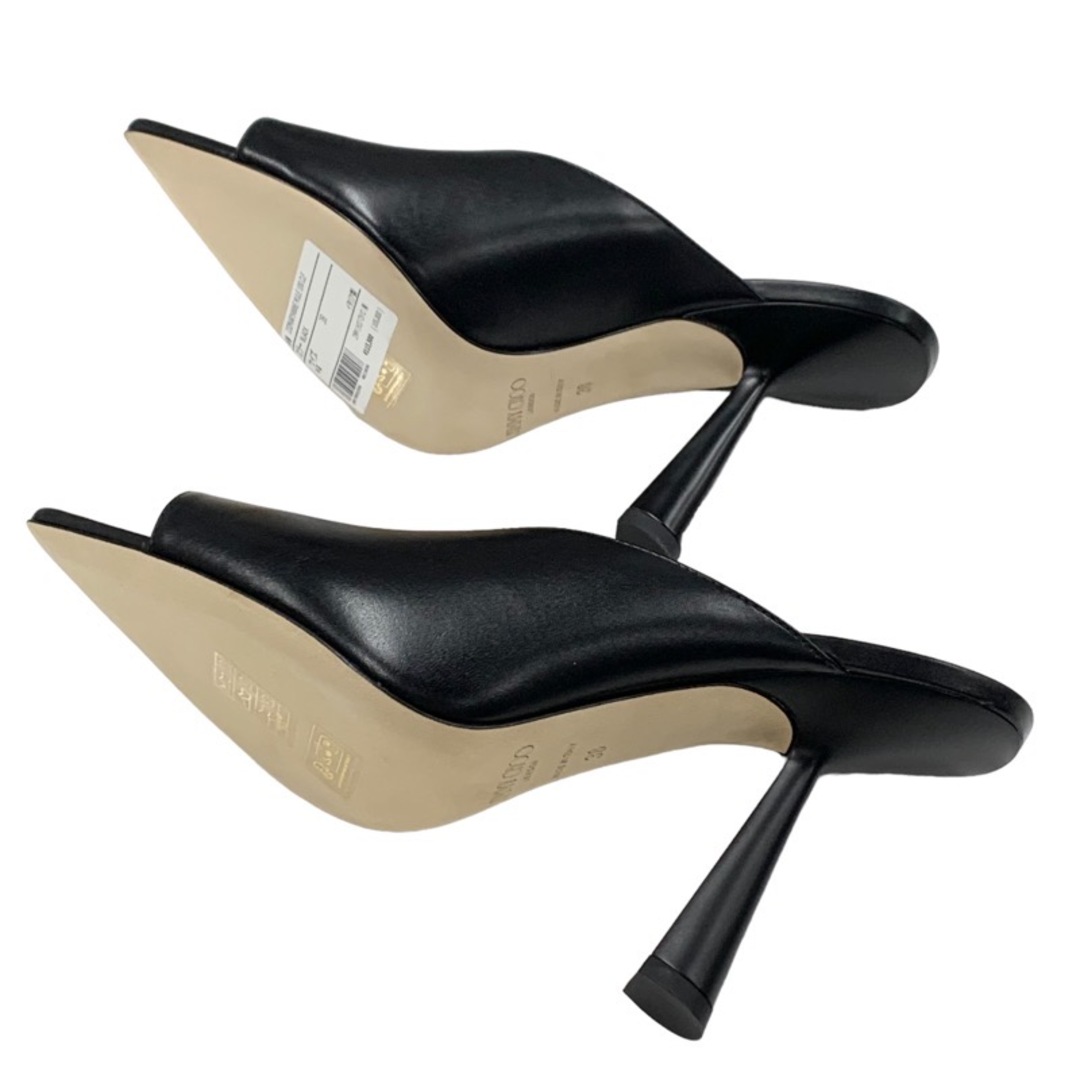 JIMMY CHOO(ジミーチュウ)の未使用 ジミーチュウ JIMMY CHOO MARYANNE MULE 100 サンダル ミュール 靴 シューズ レザー ブラック 黒 レディースの靴/シューズ(サンダル)の商品写真