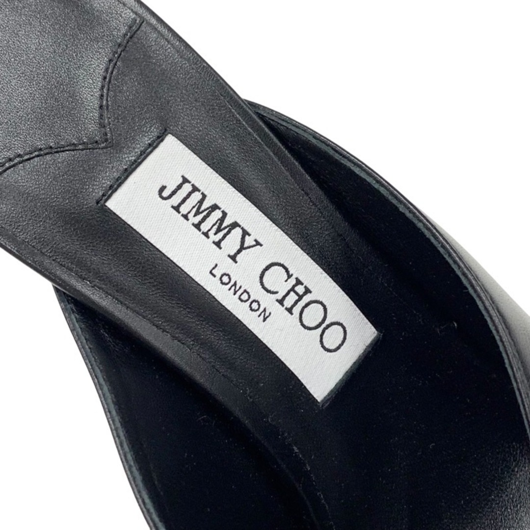 JIMMY CHOO(ジミーチュウ)の未使用 ジミーチュウ JIMMY CHOO MARYANNE MULE 100 サンダル ミュール 靴 シューズ レザー ブラック 黒 レディースの靴/シューズ(サンダル)の商品写真