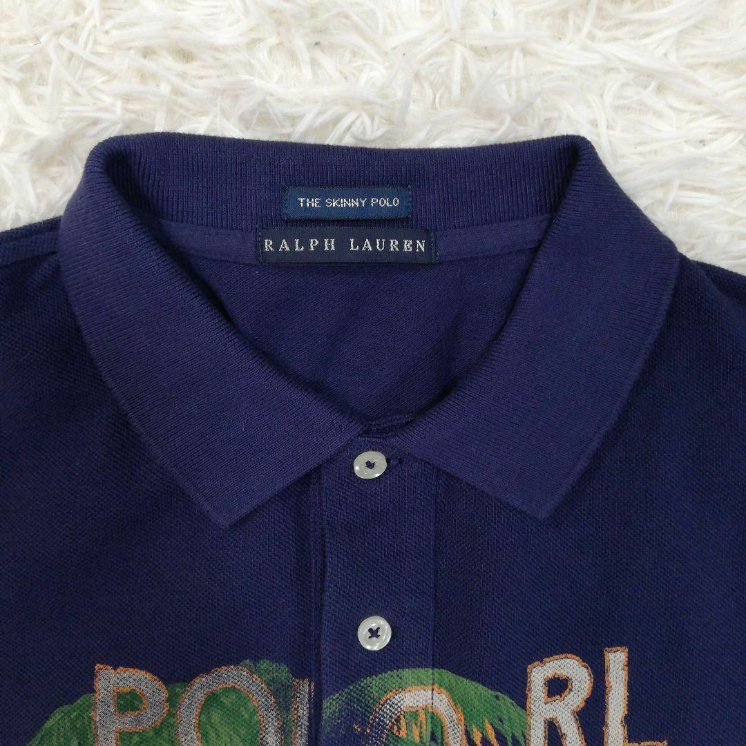 POLO RALPH LAUREN(ポロラルフローレン)のラルフローレン　ポロシャツ　鹿の子　半袖　ハワイ　レディース　ネイビー　紺　M レディースのトップス(ポロシャツ)の商品写真