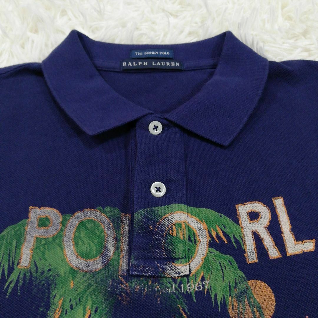 POLO RALPH LAUREN(ポロラルフローレン)のラルフローレン　ポロシャツ　鹿の子　半袖　ハワイ　レディース　ネイビー　紺　M レディースのトップス(ポロシャツ)の商品写真