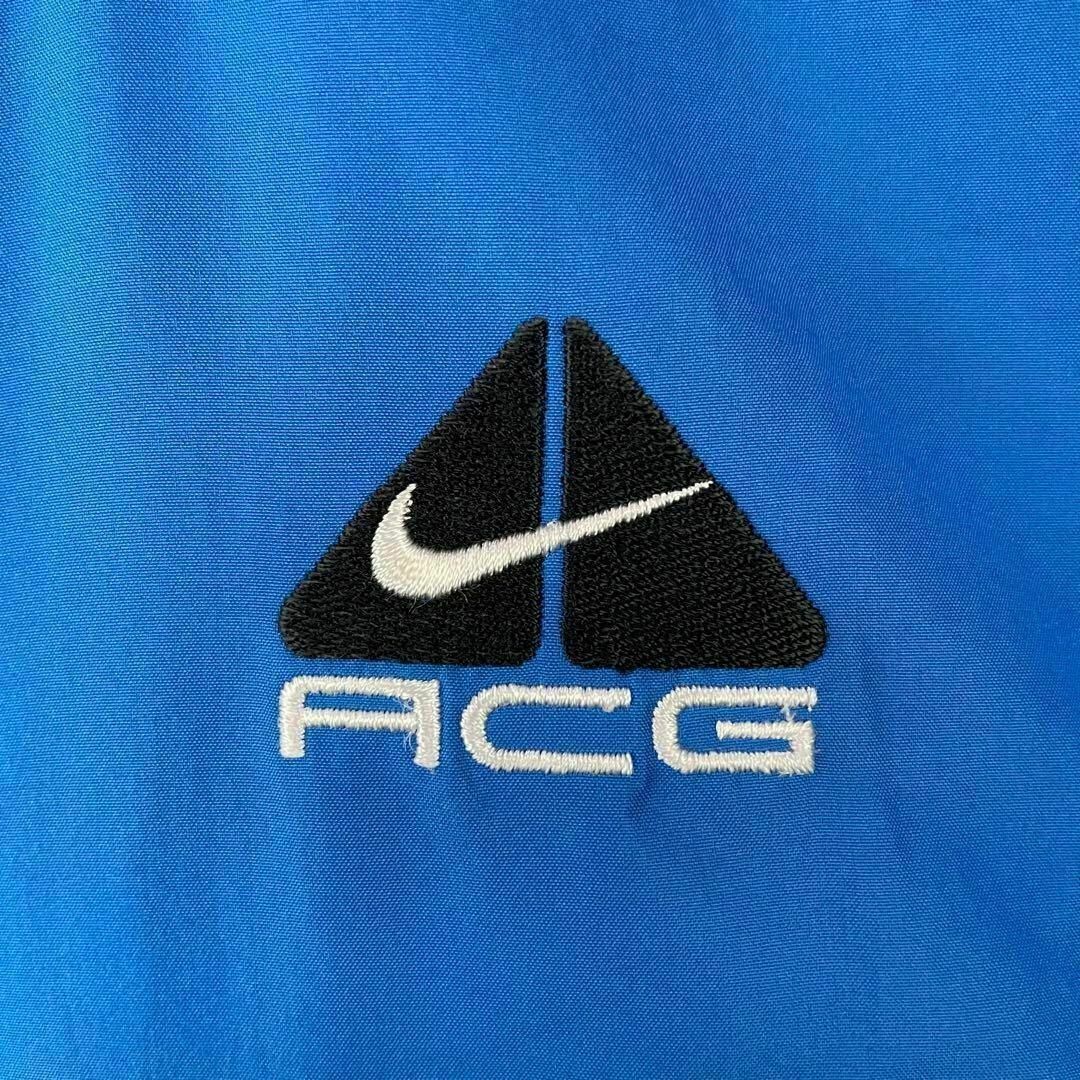 NIKE(ナイキ)の入手困難 90s NIKE ACG ハーフジップ ナイロン プルオーバー 青黒 メンズのジャケット/アウター(ナイロンジャケット)の商品写真