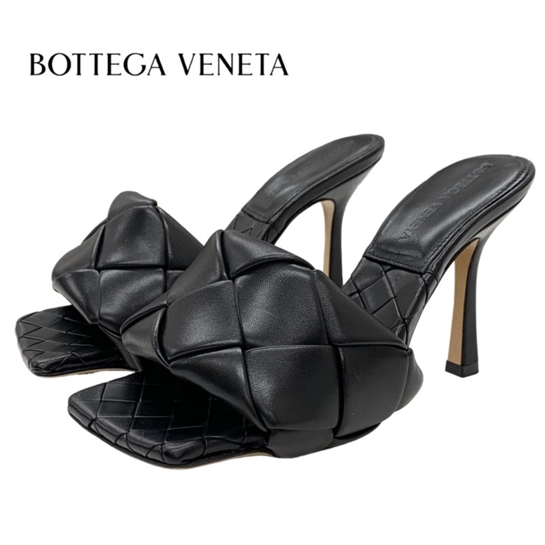 Bottega Veneta(ボッテガヴェネタ)のボッテガヴェネタ BOTTEGAVENETA リド サンダル 靴 シューズ レザー ブラック ミュール イントレチャート レディースの靴/シューズ(サンダル)の商品写真