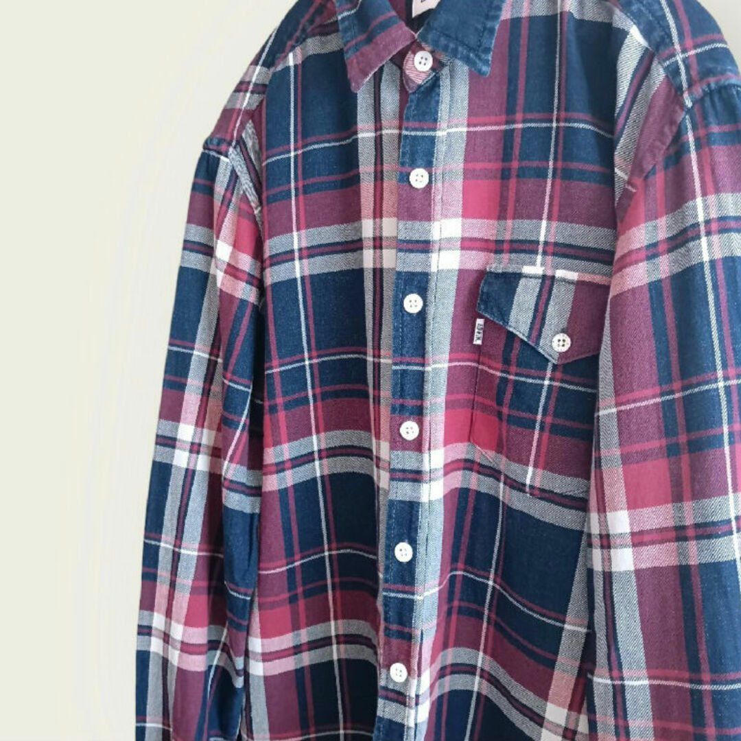 EDWIN(エドウィン)のEDWIN 長袖チェックシャツ　アメカジ　カジュアル　Cotton Shirt メンズのトップス(シャツ)の商品写真