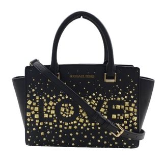 マイケルコース(Michael Kors)のマイケル・コース Michael Kors バッグ レディース ブランド ハンドバッグ ショルダーバッグ 2way レザー スタッズ LOVE ブラック ゴールド金具 【中古】(ハンドバッグ)