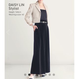 新品同様DAISY LIN ELEGANT FLARE VELOUR PANTS