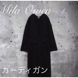 ミラオーウェン(Mila Owen)の《Mila Owen》ニットカーディガン　ミラオーウェン　ブラック　薄手(カーディガン)