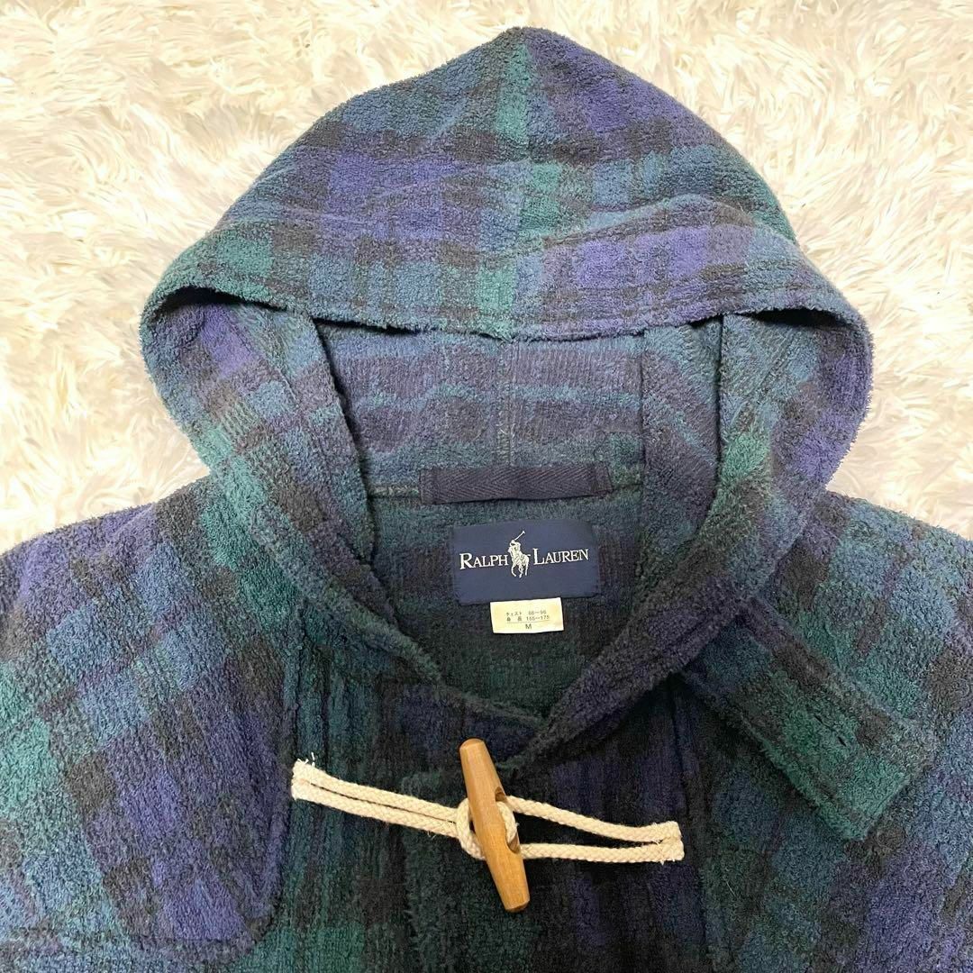 Ralph Lauren(ラルフローレン)の【希少】 ラルフローレン ダッフルコート タータンチェック ロング 緑 M メンズのジャケット/アウター(ダッフルコート)の商品写真