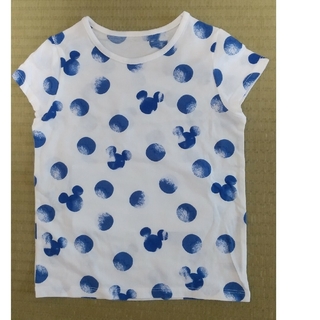 ユニクロ(UNIQLO)の新品未使用 ユニクロ ミッキーブルー 半袖Tシャツ 100(Tシャツ/カットソー)