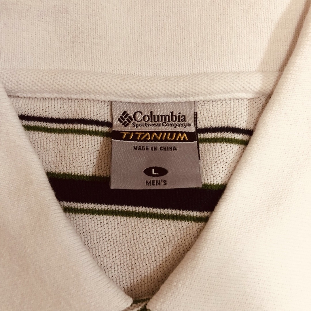 Columbia(コロンビア)のコロンビア メンズ 半袖 ポロシャツ Lサイズ ボーダー柄 メンズのトップス(ポロシャツ)の商品写真