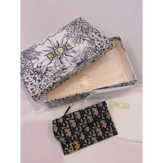 クリスチャンディオール(Christian Dior)のDIOR Saddle Cosmos ジップ カードホルダーフラグメントケース(財布)