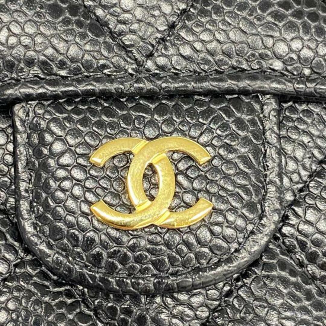 CHANEL(シャネル)の【4gd4154】シャネル 三つ折り財布/マトラッセ/キャビアスキン/ブラック/ゴールド金具 【中古】 レディース レディースのファッション小物(財布)の商品写真