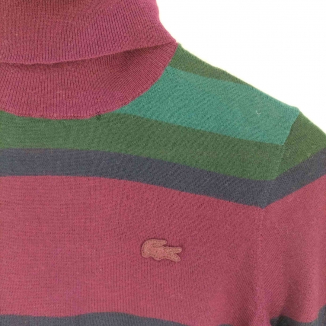 LACOSTE(ラコステ)のLACOSTE(ラコステ) ワンポイントロゴ ボーダー タートルネックニット レディースのトップス(ニット/セーター)の商品写真