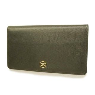 シャネル(CHANEL)の【4ge4205】シャネル 長財布/ココボタン/レザー/ブラック/ゴールド金具 【中古】 レディース(財布)