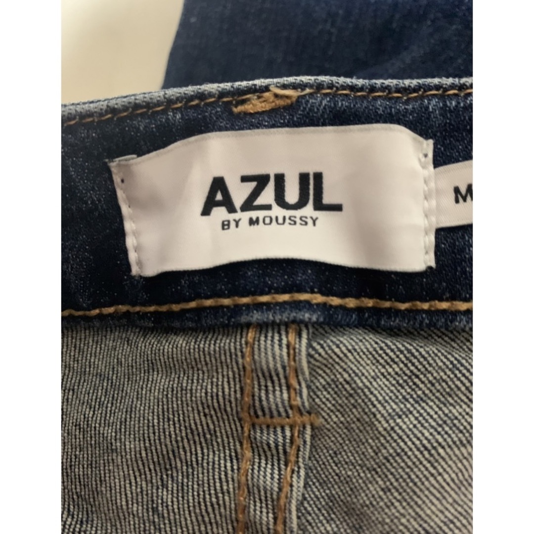 AZUL by moussy(アズールバイマウジー)のAZUL BY MOUSSY ダメージデニム　スキニー　M レディースのパンツ(デニム/ジーンズ)の商品写真