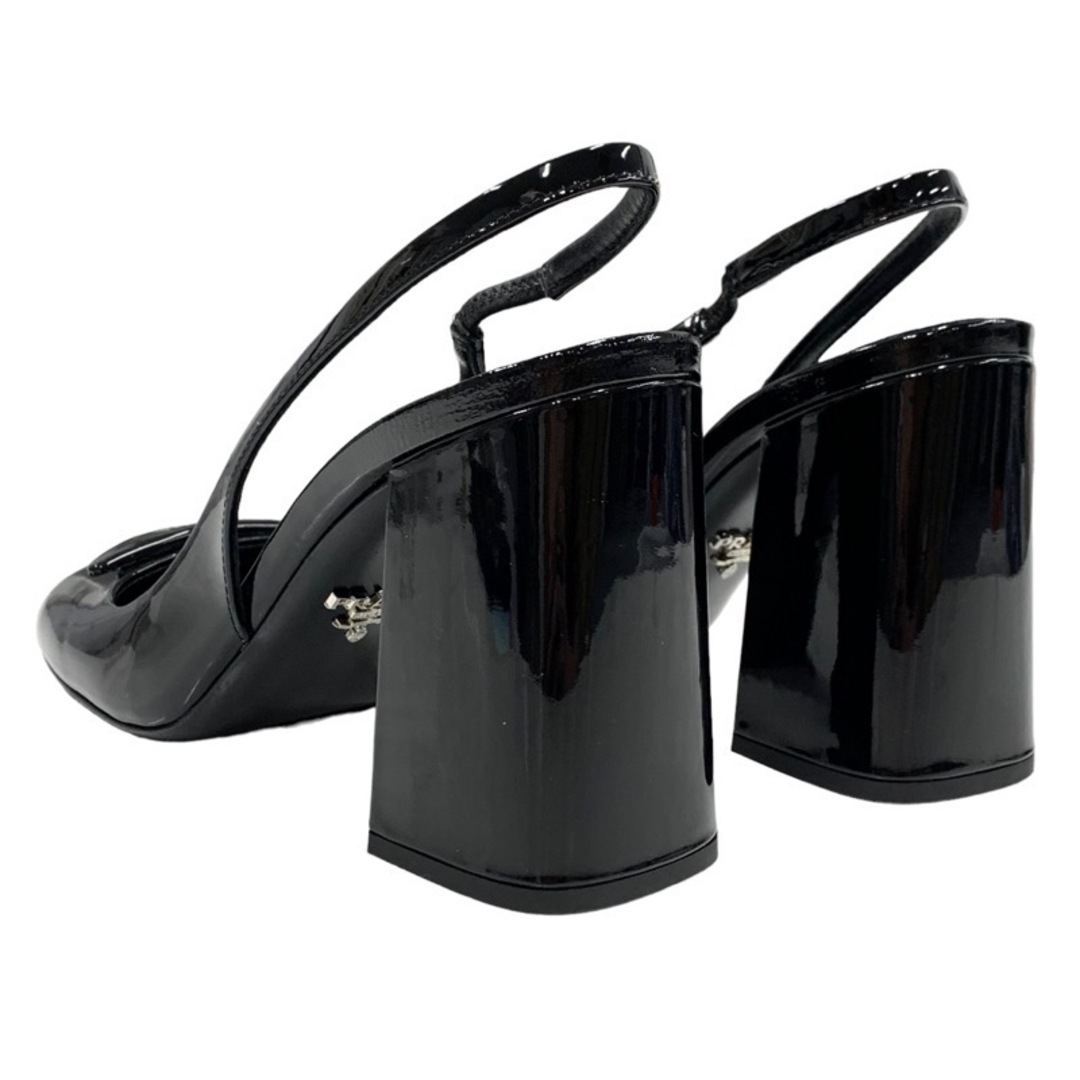 PRADA(プラダ)のプラダ PRADA パンプス サンダル 靴 シューズ ロゴ スリングバック パテント ブラック 黒 レディースの靴/シューズ(ハイヒール/パンプス)の商品写真