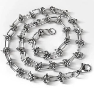 鎖 チェーンネックレス　チェーン　シルバー　10mm(ネックレス)