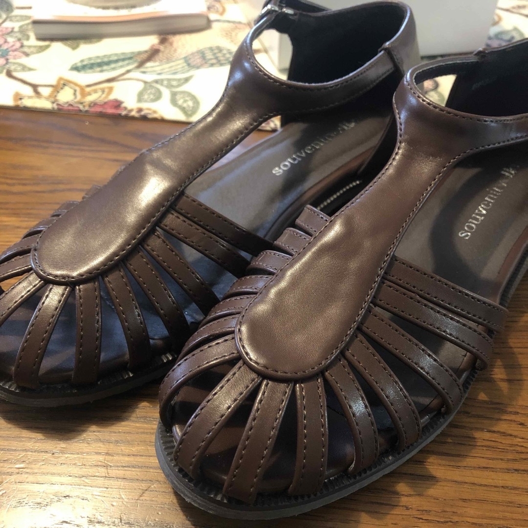 焦茶　サンダル　M サイズ レディースの靴/シューズ(サンダル)の商品写真