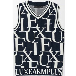 リュクス(Luxe)の❗✨LEON搭載✨❗  ✨LUXEAKMPLUS✨ 総柄ロゴニットベスト(ベスト)