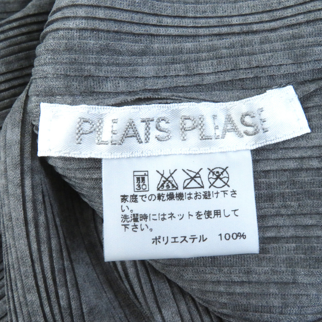 極美品△PLEATS PLEASE プリーツプリーズ イッセイミヤケ PP21-FK392 タートルネック 長袖 カットソー グレー 3 日本製 正規品 レディース レディースのトップス(カットソー(長袖/七分))の商品写真