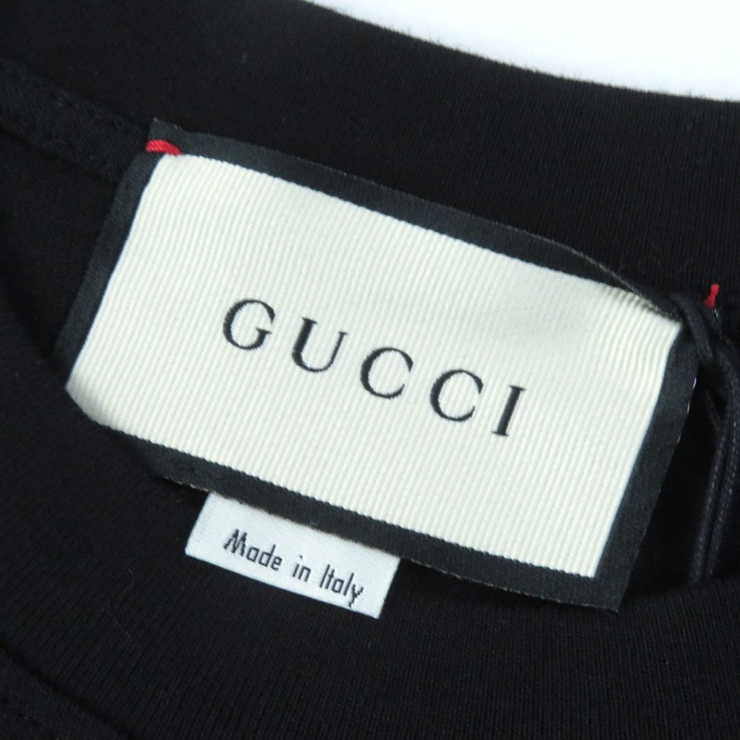 Gucci(グッチ)の極美品△GUCCI グッチ 20AW 580762 コットン100％ HAWAII ラメプリント クルーネック 半袖Ｔシャツ ブラック XS イタリア製 正規品 レディース レディースのトップス(Tシャツ(半袖/袖なし))の商品写真