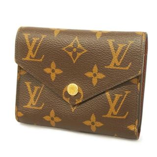 ルイヴィトン(LOUIS VUITTON)の【4ge4268】ルイヴィトン 三つ折り財布/モノグラム/ポルトフォイユヴィクトリーヌ/M62472/ブラウン【中古】レディース(財布)