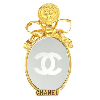 シャネル(CHANEL)の[USED/中古]CHANEL シャネル ブローチ ヴィンテージ ミラーリボン ブローチ ロゴ ゴールド 中古 tdc-000923-4e(ブローチ/コサージュ)