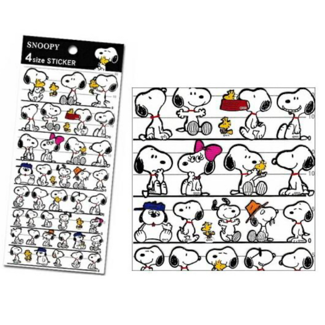 SNOOPY(スヌーピー)のCM スヌーピー4サイズステッカー 15449 エンタメ/ホビーのおもちゃ/ぬいぐるみ(キャラクターグッズ)の商品写真