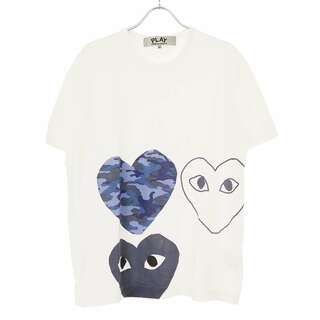 COMME des GARCONS - PLAY COMME des GARCONS プレイコムデギャルソン AD2022 プリントTシャツ ホワイト XL YZ-T046
