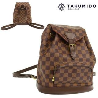 ルイヴィトン(LOUIS VUITTON)のルイヴィトン リュックサック モンスリMM 中古 N51143 ダミエ SPオーダー LOUIS VUITTON 【中古】 | 茶色 スペシャルオーダー ブラウン バッグ レディース ルイビトン LV ファッション ブランド ABランク(リュック/バックパック)