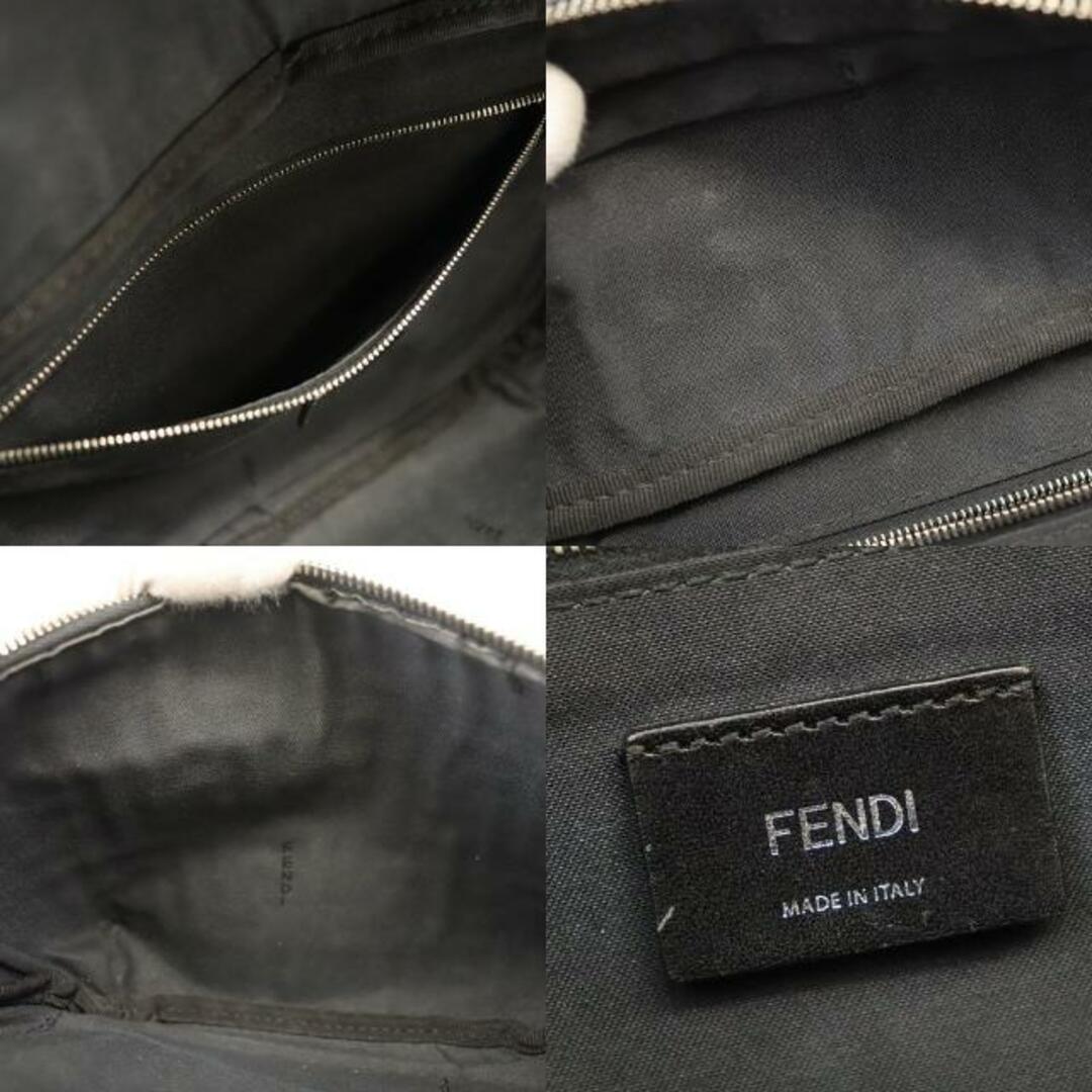 FENDI(フェンディ)のフェンディ ボディバッグ ズッカ 7VA434 中古 ブラウン ブラック レザー FENDI 【中古】 | FF柄 エンボス ブランド ファッション メンズ シンプル クロスボディ ウエストポーチ バック ABランク メンズのバッグ(ボディーバッグ)の商品写真