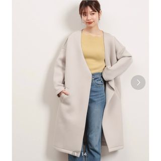 ナチュラルクチュール(natural couture)のnatural couture ノーカラーコート(ロングコート)