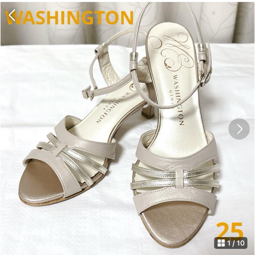 銀座ワシントン(ギンザワシントン)の★新品★銀座WASHINGTON ワシントン サンダル 25 本革 レディースの靴/シューズ(サンダル)の商品写真