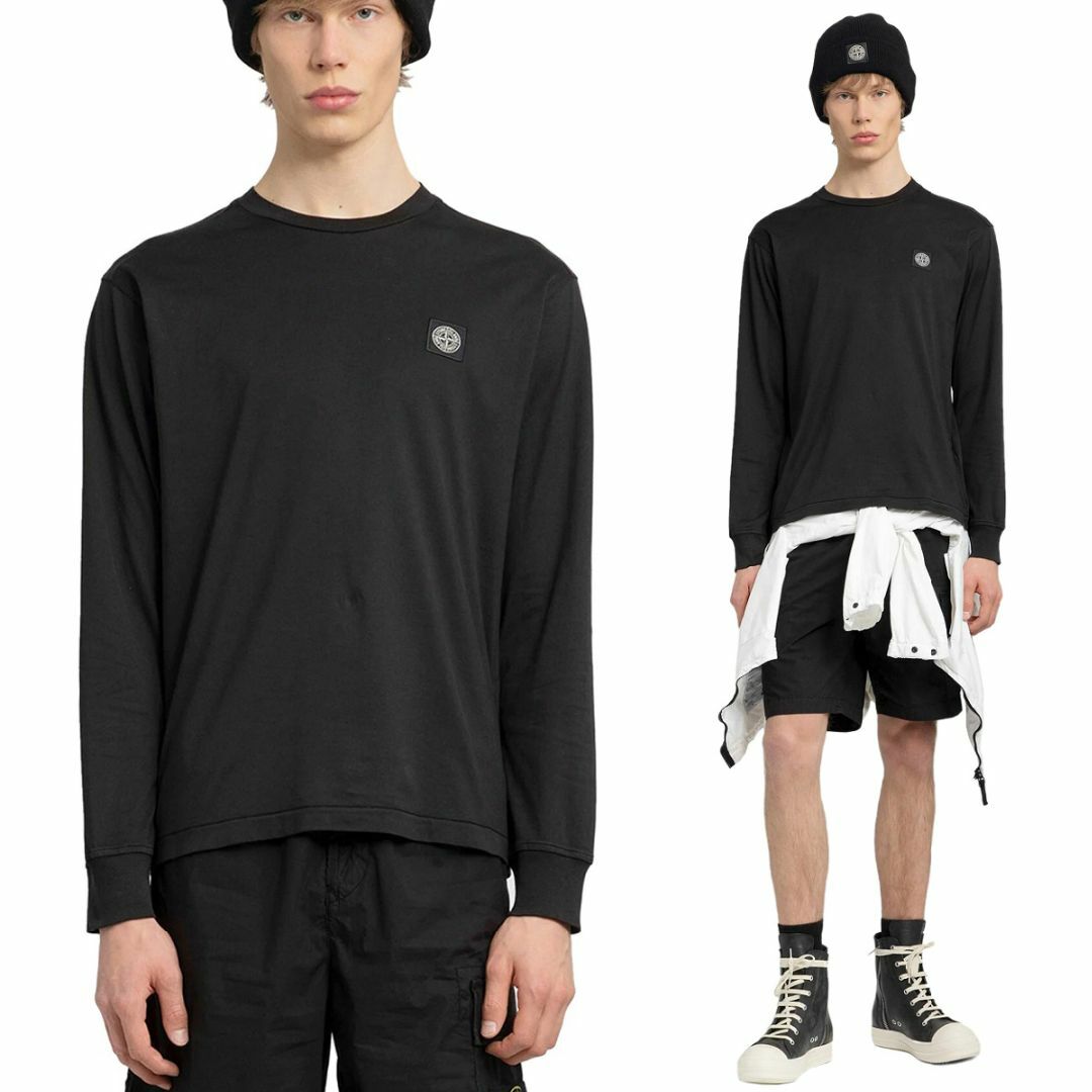 STONE ISLAND(ストーンアイランド)の送料無料 17 STONE ISLAND ストーンアイランド 801522713 A0029 ブラック Tシャツ カットソー 長袖 size L メンズのトップス(Tシャツ/カットソー(七分/長袖))の商品写真