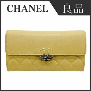 シャネル(CHANEL)のシャネル キャビアスキン マトラッセ ダブルココ フラップウォレット 長財布(財布)