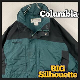 コロンビア(Columbia)のコロンビア ナイロンジャケット マウンテンパーカー 緑 黒 オーバーサイズ 古着(ナイロンジャケット)