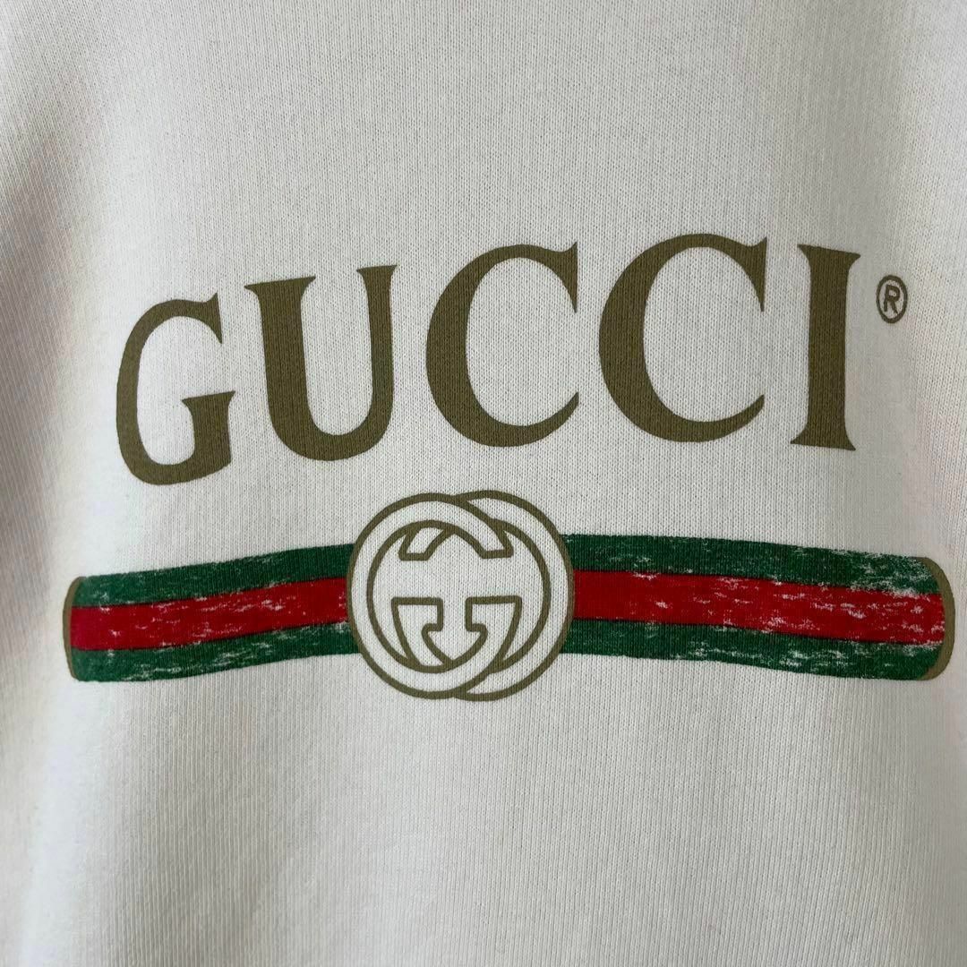 Gucci(グッチ)の美品 GUCCI パーカー ヴィンテージロゴ スウェット キッズ チルドレンズ キッズ/ベビー/マタニティのキッズ服女の子用(90cm~)(Tシャツ/カットソー)の商品写真