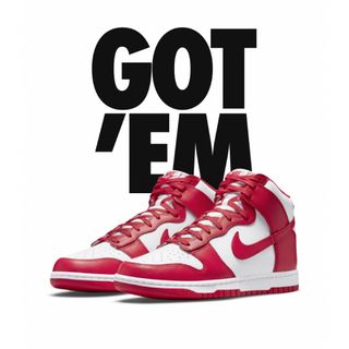 ナイキ(NIKE)のDunk High Championship White and Red(スニーカー)