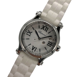 ショパール(Chopard)の　ショパール Chopard ハッピースポーツ 8590 ホワイト SS レディース 腕時計(腕時計)