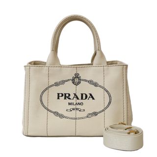 プラダ(PRADA)のプラダ カナパトートSS ショルダーバッグ キャンバス ベージュ レディース PRADA  中古(ショルダーバッグ)