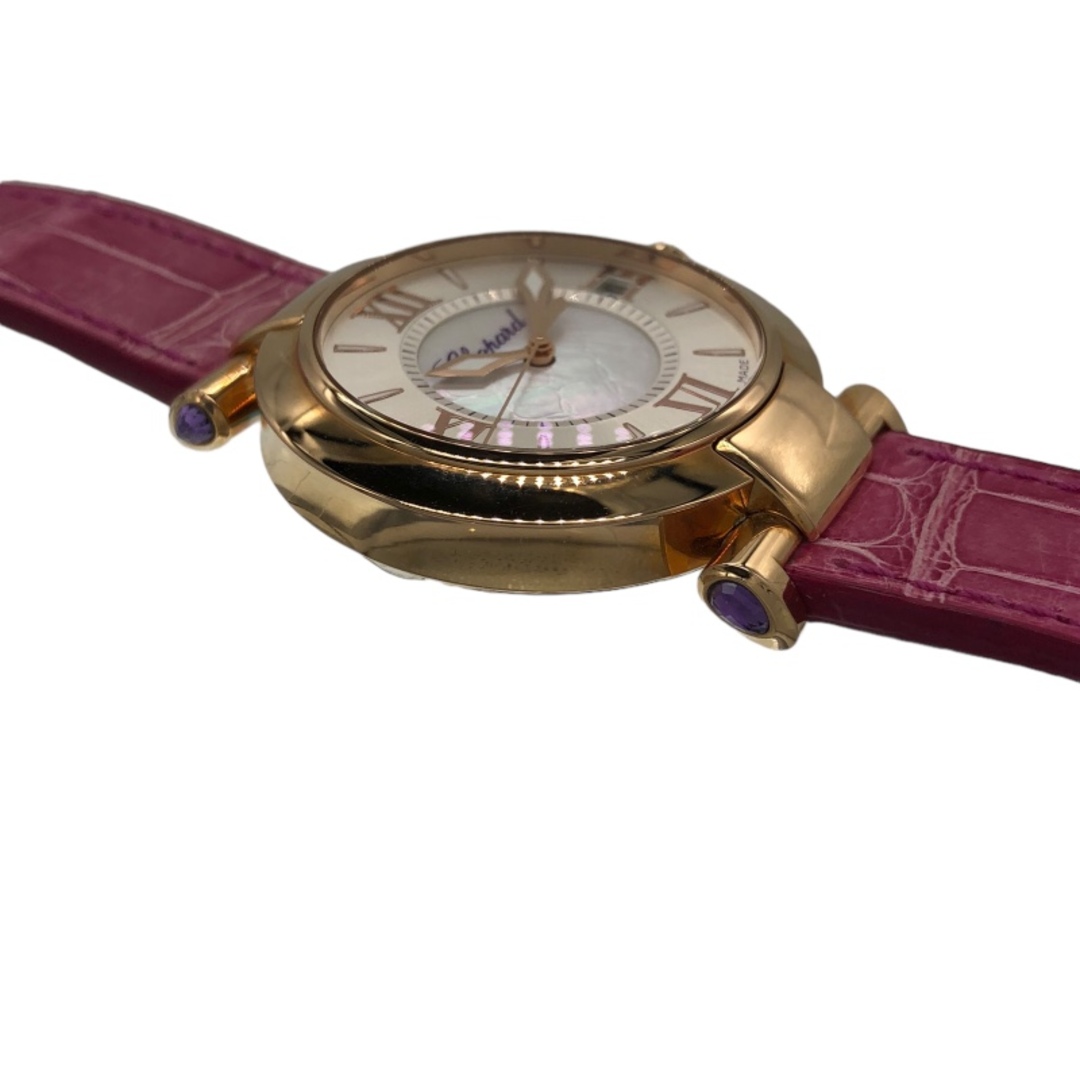 Chopard(ショパール)の　ショパール Chopard インペリアーレ ホワイトシェル 384822-5001 ゴールド×ピンク K18PG/アリゲーターレザーベルト 自動巻き レディース 腕時計 レディースのファッション小物(腕時計)の商品写真