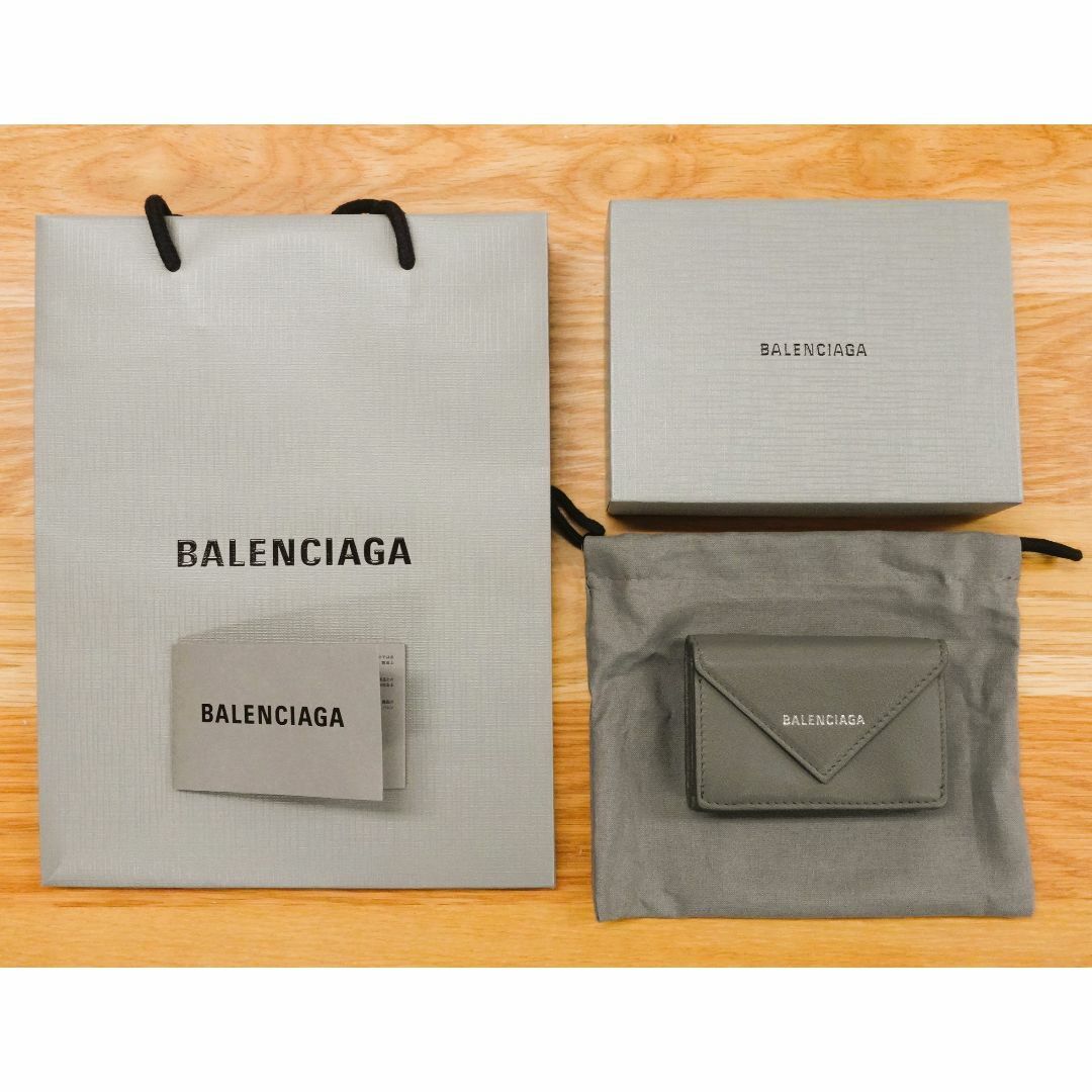 Balenciaga(バレンシアガ)のBALENCIAGA バレンシアガ ペーパーミニウォレット グレー レディースのファッション小物(財布)の商品写真