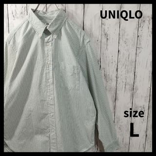 ユニクロ(UNIQLO)の【UNIQLO】ストライプオックスフォードシャツ（長袖）　D708(シャツ)