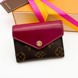 ルイヴィトン(LOUIS VUITTON)のルイヴィトン　モノグラム　ゾエ　赤　三つ折り財布(財布)