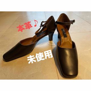 セルッティ(Cerruti)の未使用CERRUTI 1881 本革パンプス アンクルベルト ダークブラウン(ハイヒール/パンプス)