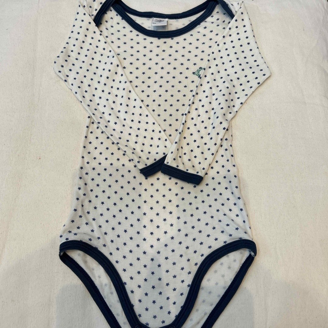 PETIT BATEAU(プチバトー)のプチバトー　ロンパース　3枚セット　サイズ24m/86cm キッズ/ベビー/マタニティのベビー服(~85cm)(ロンパース)の商品写真