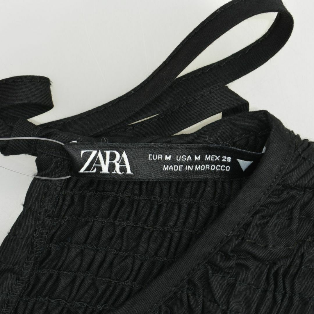 ZARA(ザラ)の【ZARA】 ポプリンパネルミディマキシ五分袖ワンピース レディースのワンピース(ロングワンピース/マキシワンピース)の商品写真