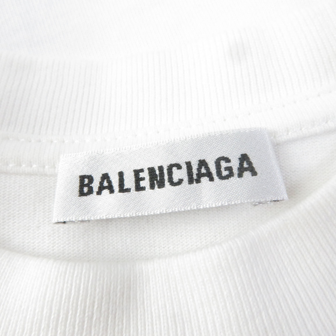 Balenciaga(バレンシアガ)の美品☆BALENCIAGA バレンシアガ 2020年製 612964 コットン100％ フロントロゴプリント 半袖Ｔシャツ ホワイト XS 正規品 レディース レディースのトップス(Tシャツ(半袖/袖なし))の商品写真